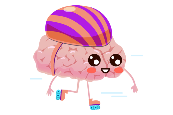 Download Happy Brain Riding Skates. Active Mind C - Premium Resources
