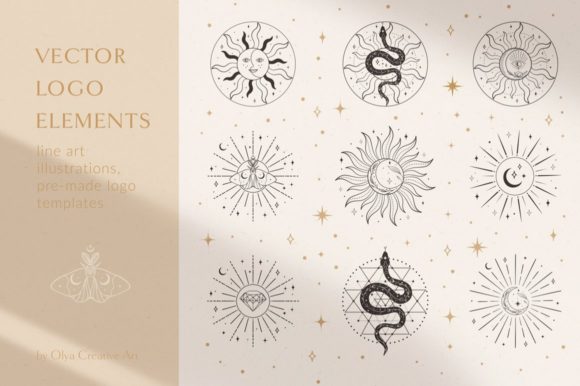 Download Sacred Sun Logo Design Illustrations. - Sun Collection