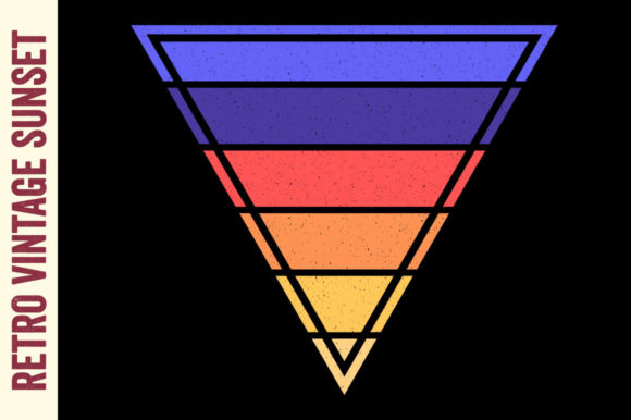 Download Vintage Sunset Retro Triangle Graphic - Sun Collection