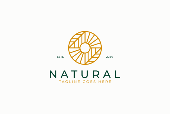 Download Natural Abstract Geometric Logo Sun Leaf - Sun Collection