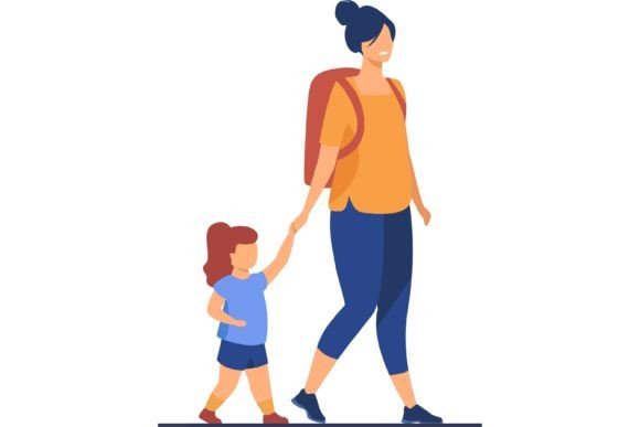 Download Happy Active Family Walking Outdoors. Co - Premium Resources